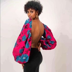 Beautiful Ibibyyemi backless Ankara top